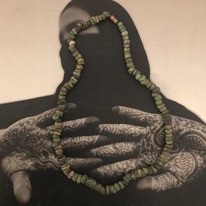 21” strand of prehispanic jade beads.